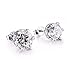 Pendientes de Brillantes de 5 milímetros con 6 Garras en Plata Real de Ley 925 Esterlina y Circonita. Ideal para regalo en Navidad para Chica, Chico, Mujer, Niña.