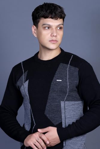 Image of GODFREY Full Sleeve Woolen Sweater for Man Winter Wear - Round Neck Pullover Regular Fit