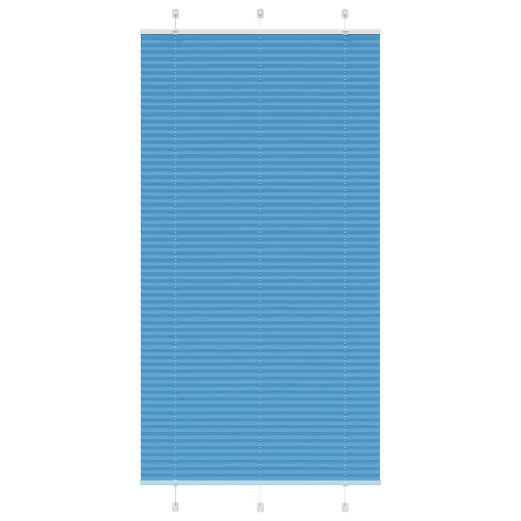 Store plissé occultant bleu roi 110x200 cm avec fixation par serrage