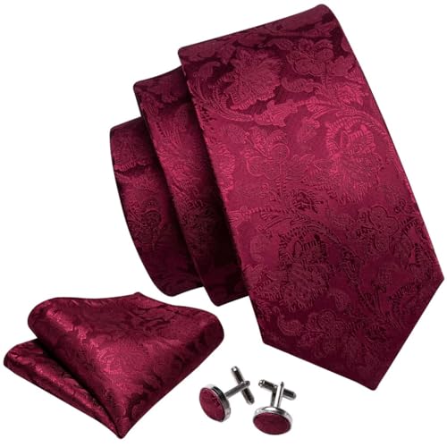 Set de Corbata, Pañuelo y Gemelos en Seda Clásicos miniatura 3
