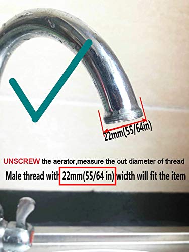 Image of sink faucet diverter valve /adapter to bidet shower hose with aerator for bathroom /kitchen faucet