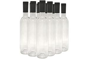 nicebottles Plastic Wine Bottles with Screw Caps - 12 count - 750ml