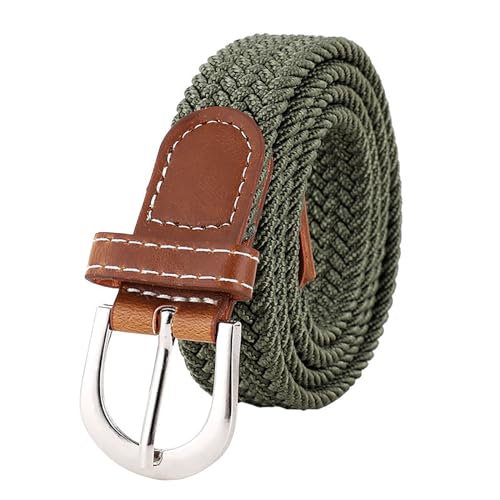 Canvas Stretch Belts for Men Braided Multicolored Braided Woven Elastic Canvas Belt Great Gifts for Father's Day
