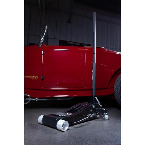 Black Flag™ Intimidator 3-Ton Aluminum Floor Jack, 6,000 lb Capacity, Dual Piston Quick Lift Pump, 3.8" Low Profile, 19.6" Max Height, Lightweight Jack for Trucks and Muscle Cars4