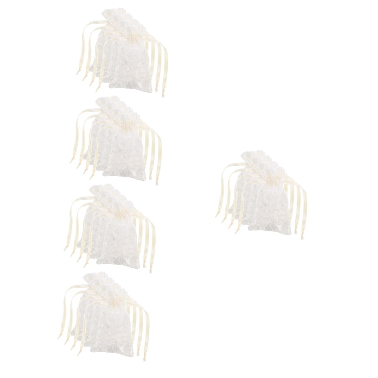 5 Set Sacchetti Elegante Per Gioielli Per Matrimoni E Speciali Sacchetti Per Confetti 4 Pezzi*5