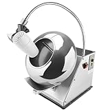 ZHIXUMM Small Commercial Sugar Coating Machine, Automatic Tablet Coating Machine, Electric Chocolate Polishing Machine, 3-6kg/H for Food Industry, Including Stand and Blower