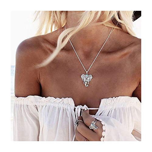 Preisvergleich Produktbild Anglacesmade afrikanische Choker-Halskette Elefantenkopf Anhänger Halskette Strand Schmuck für Frauen und Mädchen