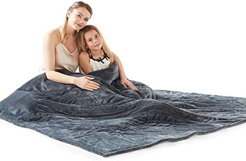 Roamfish Heated Blanket - Soft Flannel Sherpa Electric Blanket with 10 Heating Time Settings, 1-9hrs Timer Auto Shut Off(50×60 inches, Grey)