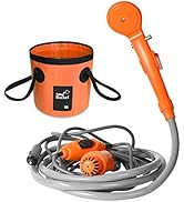 AUTOPkio Kit de Seau se Pliant de Douche Extérieure Portative, Campant la Tête de Douche Enfoncen...