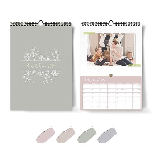 Calendario de manualidades 2024, calendario fotográfico de alta calidad para personalizar, calendario de pared para diseñar y colgar, calendario creativo
