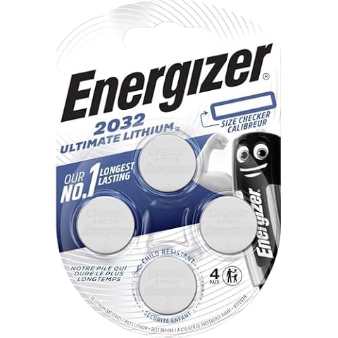 Energizer E301319200 E301319200 Bateria, Srebrny, 2032, 4 Sztuki