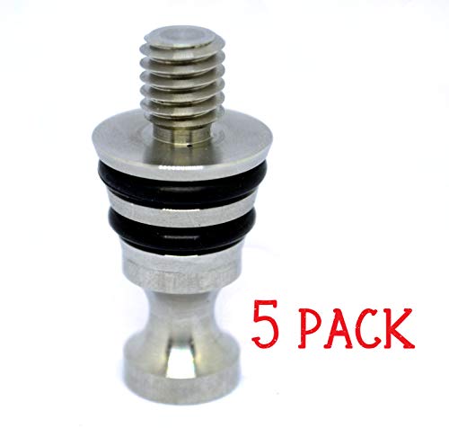 5 Pack Stainless Steel Standing Wine Bottle Stopper Hardware Kit for Wood Turning
