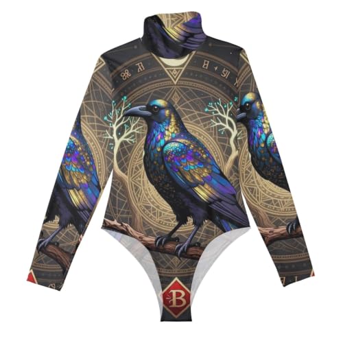 Camisetas de manga larga para mujer con cuello alto y control de abdomen estilo Valhalla