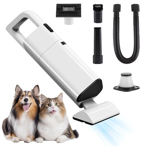 KBIBCK Aspiradora de mano inalámbrica, 20000 Pa, aspiradora de mano con batería, aspiradora para coche, aspiradora inalámbrica con filtro HEPA lavable, mini aspiradora pequeña recargable para pelo de