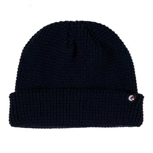 Bonnet en tricot thermique bleu marine bonnet hiver chaud extensible