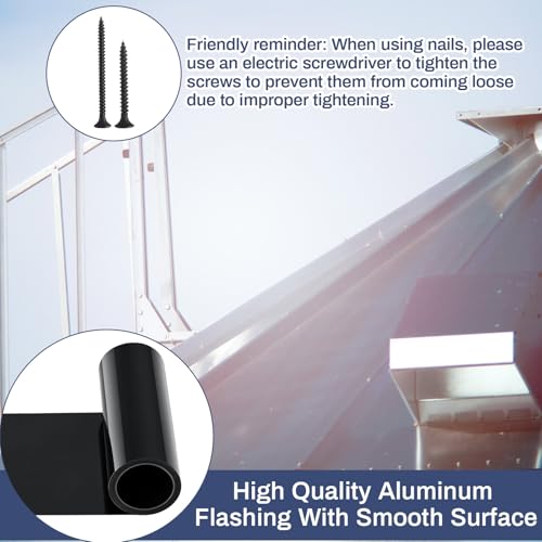 Image of Yaocom Black Aluminum Flashing Roll 12inch x 50ft