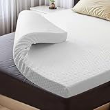 Mattress Topper, Queen Size Cooling Gel Memory Foam Bed Topper, 3 Inch Soft Mattress Pad for Comfort Body Support & Pressure Relief, Non-Slip Design with Removable & Washable Cover