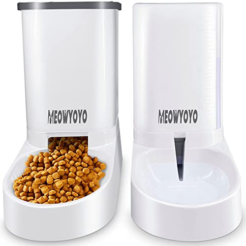 Pets Automatic Feeder Set,Cats Dogs Water Dispenser And Food Feeder,Gravity Feeder For Small Animals (Food And Water Feeder Set) #TOP28