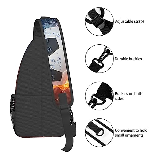 VOOHDDY Soccer Ball Sport Sling Bag For Women Men Travel Hiking Backpack Crossbody Shoulder Chest Bags Casual Daypack Sport4