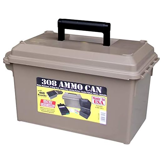 MTM ACC308 308-Caliber Ammo Can with 4 RM-100 Boxes, Dark Earth, 1 Pack
