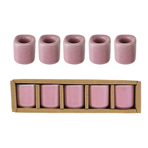 Mega Candles 5 pcs Lavender Ceramic Chime Ritual Spell Candle Holders, Great for Casting Chimes, Rituals, Spells, Vigil, Witchcraft, Wiccan Supplies & More