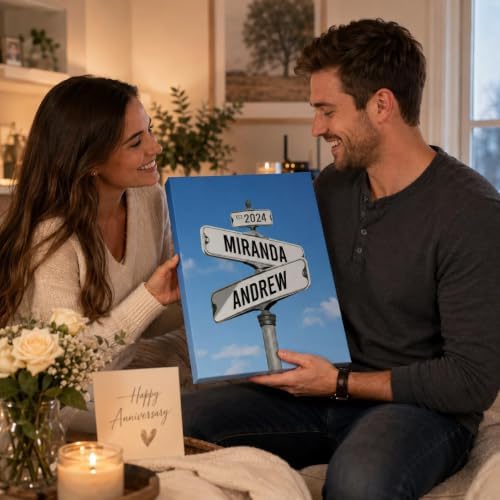 TWING Personalized Street Sign Canvas for Couples, 8x12 Inch — view 3