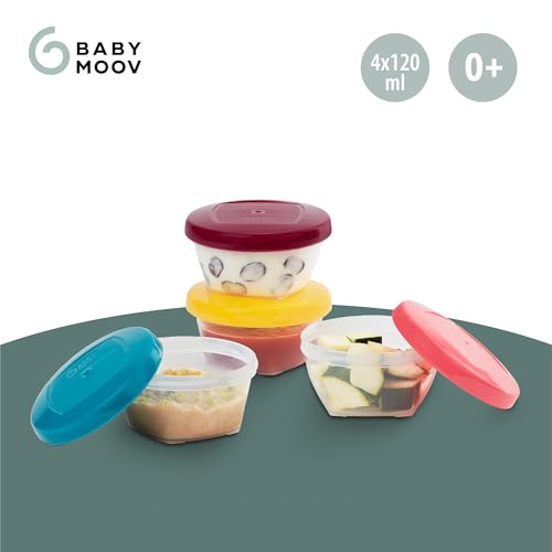 Image of Babymoov Bowls, 4-Piece Storage Food Containers (4x6 oz)
