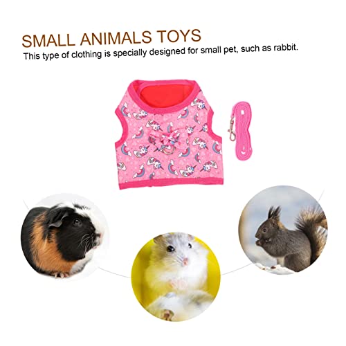 Popetpop 1 Set Rabbit Clothes Small Dog Leash Puppy Kit Hamster Leash Guinea Pig Harness Bunny Halter Chicken Harness Leash Adjustable Rabbit Leash Rabbit Traction Leash Portable Pets Leash #TOP3