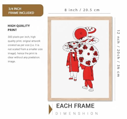Image of BLINKART Still Life Aesthetic Modern Art Walls With Frame | Natural Wood Texture | Living Room Bedroom Office Wall Decoration | Poster Home Decor Frames Wall Bedroom | 12x8 Inches (D258)
