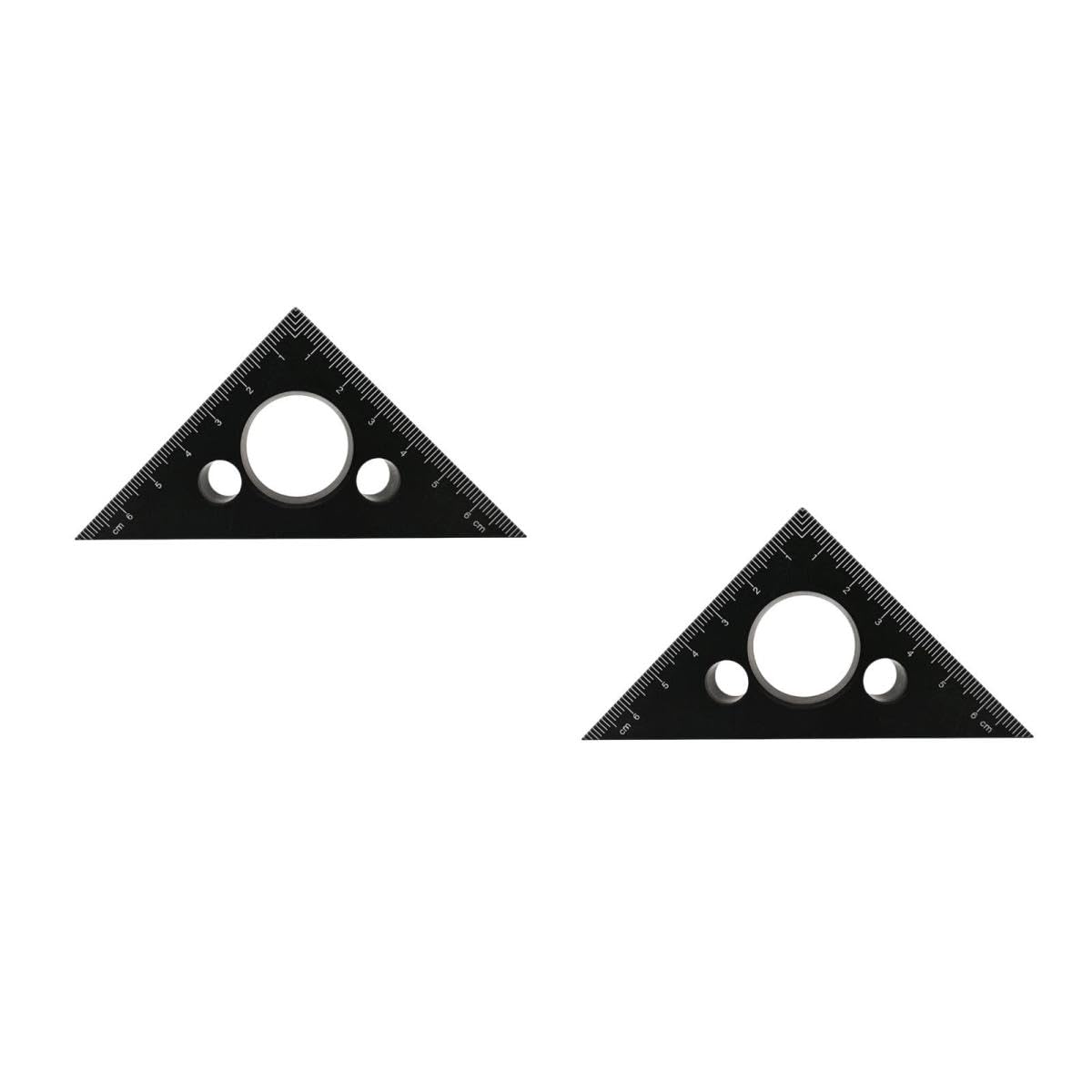 ARTIBETTER 2 Pièces Règle Triangulaire Alliage Aluminium Outil Pratique pour Menuiserie et Bricolage Règle Épaissie Compacte et pour Usage Professionnel et Domestique