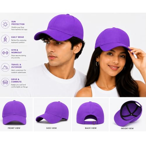 Image of Branded Cap for Men Women Unisex Boy's Girl's Topi Adjustable Strap Free Size Cotton Summer Sports Cricket Gym Dance Free Size