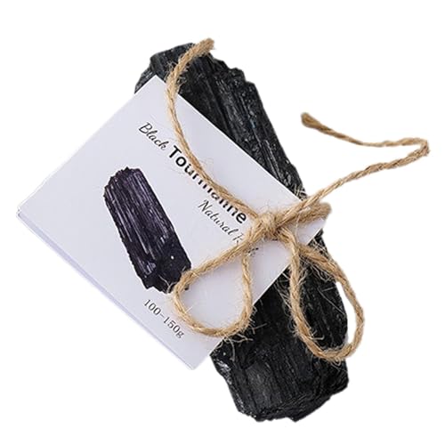 Piedras de cristales curativos - de piedra de turmalina, en bruto curativo pulido natural | Gemas de turmalina brutas de bolsillo brillantes que equilibran, colgante con gema de