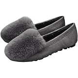 [MARIA MARFA] もこもこ ファー スリッポン ふわふわ 歩きやすい かわいい サンダル シューズ 靴 レディース 結ばない 秋冬 秋 冬 ふゆ グレー 4A-M12-GY39