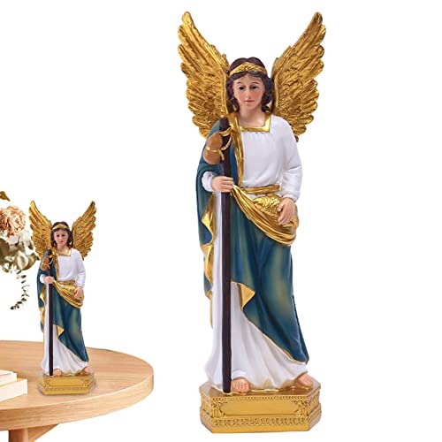 Mgichoom Statue d'ange de Noël | Décor de Table d'intérieur en résine Archange Saint Raphaël - Fourniture de Vacances décoration de Table de Noël pour Bureaux étagères Chambres Salons Cover