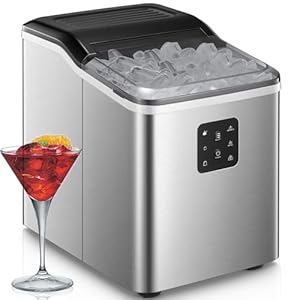 NORTHCLAN Edelstahl Eiswürfelmaschine 14 kg 24 St