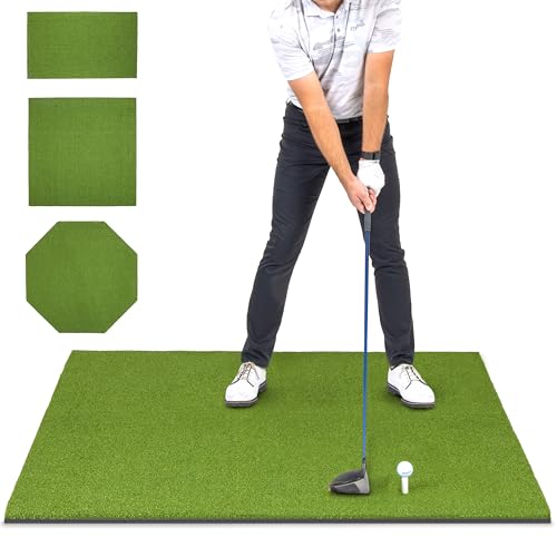 GoSports Golf Hitting Mat - ELITE 5 x 4 ft - 5 mm Artificial Turf Training Mat for Indoor/Outdoor...