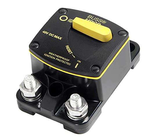 Bussmann Cb187F-50 Weatherproof Marine Rated High Amp Type Iii Flush Mount Circuit Breaker (50 Amp), 1 Pack #TOP4
