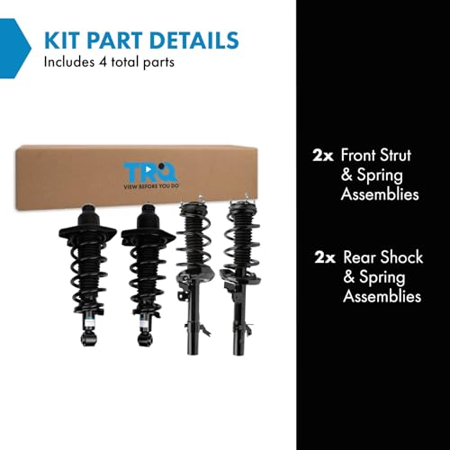 Image of TRQ Front and Rear Strut & Coil Spring Assembly Set Driver & Passenger Sides Compatible with 17-23 Honda Ridgeline