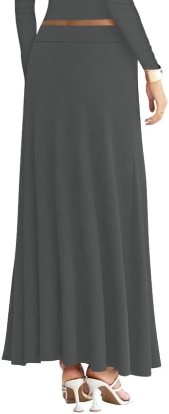 Sweet Hearts Maxi Skirts for Women- Elastic Waist Casual Comfy Flare A-Line Long Skirt XS-XL Made in USA - Image 4