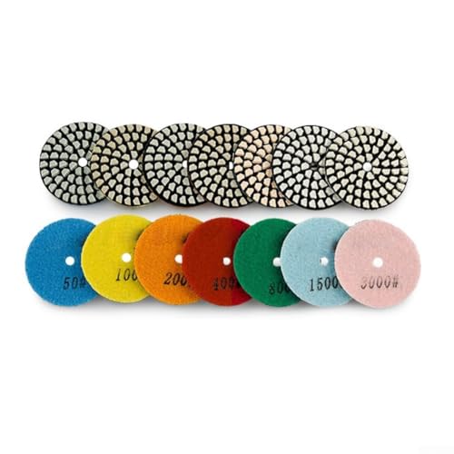 Almohadilla de pulido en seco de 3 pulgadas para un lijado eficiente de granito y mármol pulido rápido y rayado (grano 800)