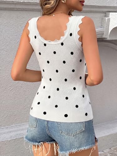 Image of Saodimallsu Womens Ribbed Knit Tank Top Summer Sleeveless Square Neck Casual Basic Slimming Sweater Vest Tops