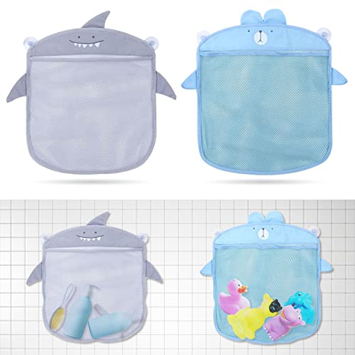 BIAO TX Badespielzeug Aufbewahrung, 2 Stück Badewannenspielzeug Aufbewahrung, Badewannennetz für Spielzeug, Spielzeugnetz Badewanne Baby, Bad Spielzeuge Organizer Cover