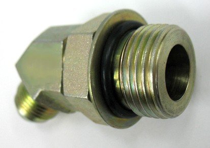 AF C5365-06-10 - 3/8 Male JIC (9/16''-18 Threads) x 5/8 Male O-Ring Boss (7/8''-14 Threads) 45° - Straight Thread Elbow