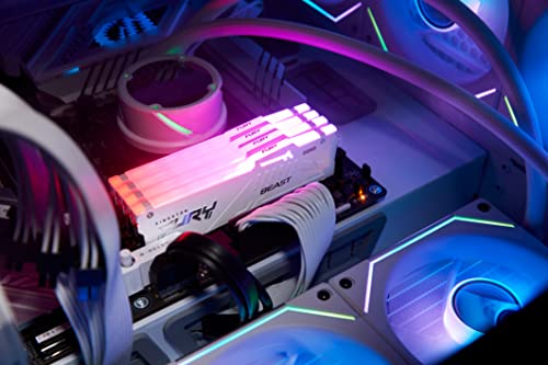 Image of Kingston Technology Kingston Fury Beast White RGB 16GB 6000MT /s CL40 DDR5 XMP DIMM | Infrared Syncing | Fury CTRL Software | Overclocking | Plug N Play | Intel XMP 3.0 | Single Module | KF560C40BWA-16