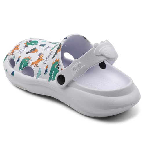 Image of Liberty Lucy&Luke ALEX-K2E Kids Clogs for Boys & Girls | Lightweight Slip-On Clogs - Beige & White | Durable & Soft EVA Sole | Comfortable & Breathable Sandals for Walking, Beach & Every Day Wear