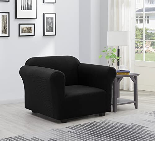 Ecm. 3Pc Solid Stretch Sofa Cover Couch Covers For 3 Cushion Couch Sofa Elastic Sofa Love Seat Protector Slipcover Love Seat Cover Couch Covers For 2 Cushion Couch Black 3 Piece Set #TOP3