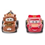 Disney Store Official Cars Pullback Toy Set – 2-Piece Die-Cast Vehicle Collection Featuring Lightning McQueen & Mater – Disney Pixar Cars Racing Action