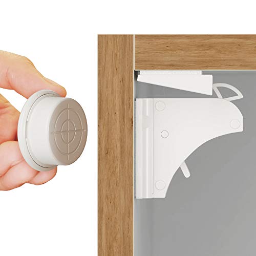 magnetische Schubladen-/Schranksicherung von BEARTOP | bombenfester Halt | gesetzlich vom TÜV Rheinland geprüft | Installationshilfe, Video & Schrauben | ZUFRIEDENHEITSGARANTIE*