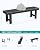 SERWALL 2-Person Backless Outdoor Bench 56 Inches, Black, 2 Pack
