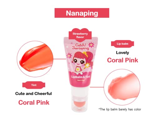 Catch Teenieping Kids Dual Lip Balm And Tint, Fruit Flavored Lip Gloss G Girls Pretend Play Toy Makeup For Kids Children Non Toxic Safe Little Girls Age 3 4 5 6 7 8 캐치티니핑 Lip Balm 2G / 0.07 Fl. Oz. & Lip Gloss 9G / 0.32 Fl. Oz. (Nanaping 나나핑) #TOP1